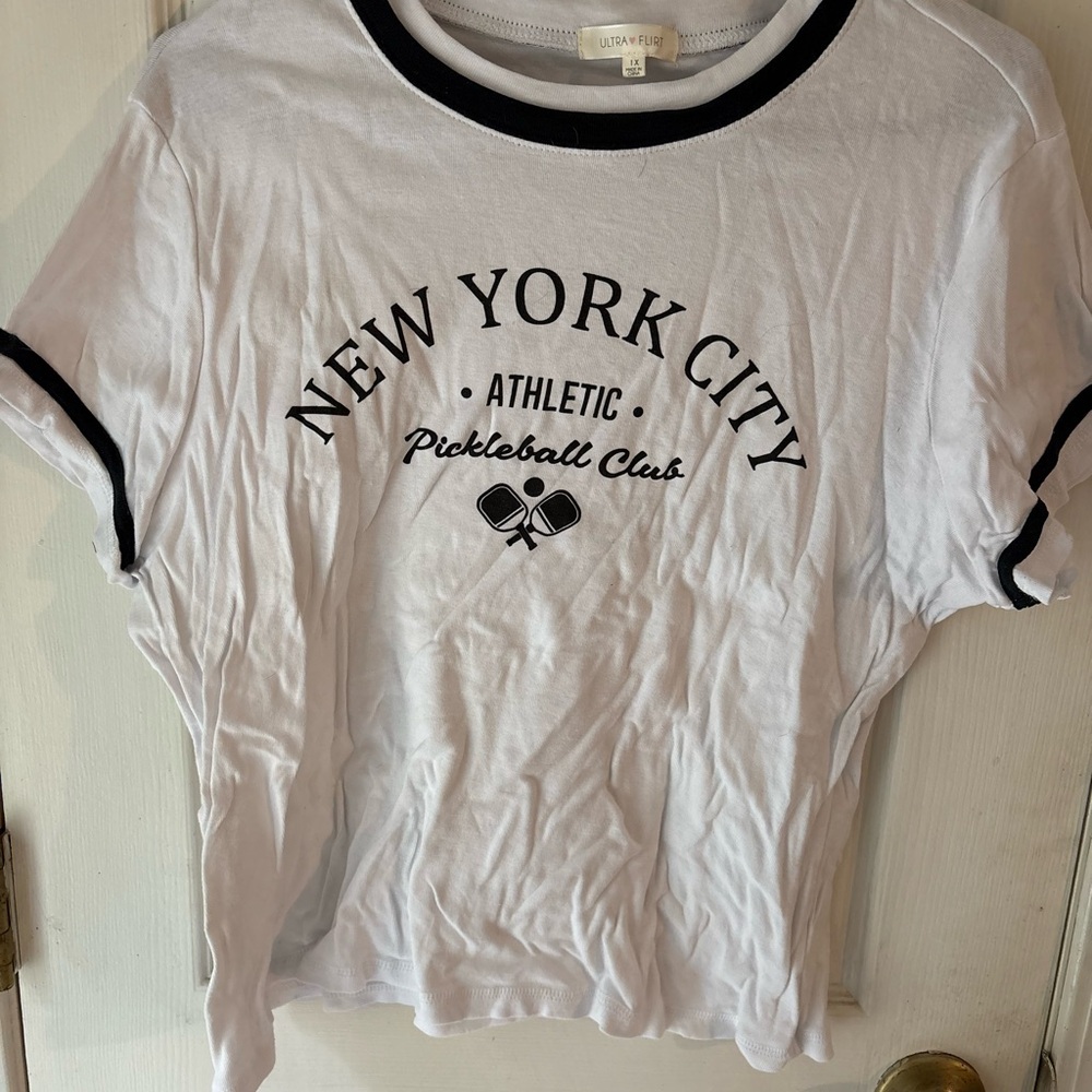 Ultra Flirt White and Black New York City Tee